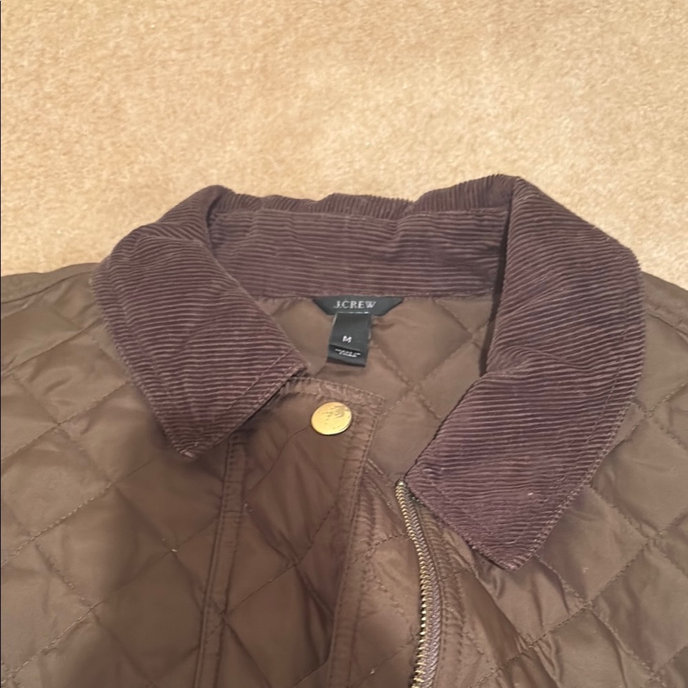 J. Crew Brown Utility Jacket Quilted Design